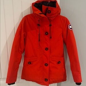 Canada Goose Red Hooded Jacket